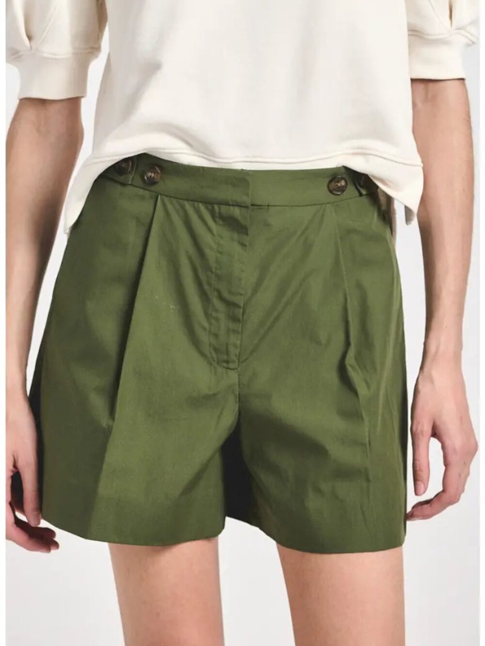 NWT Derek Lam 10 Crosby LOT 2 Pair Shorts Gray Pin Stripe Green Pleated Shorts 8